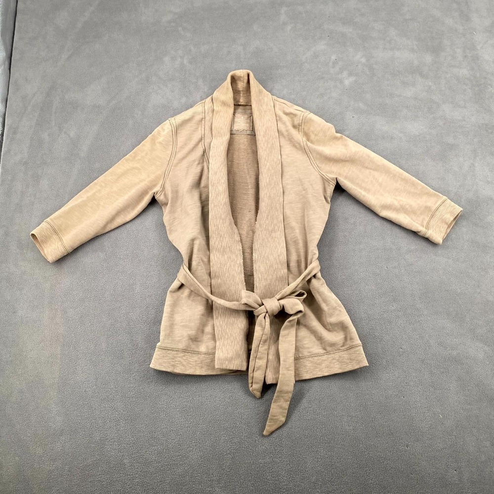 Banana Republic Cardigan Sweater‎ Womens Small Brown Knit Shawl Collar Tie Waist
